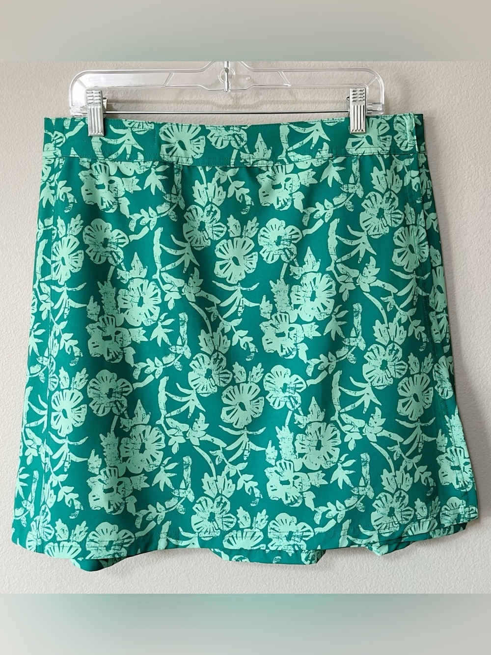 RipSkirt Hawaii Green Floral Tropical Print Length 2 Wrap Skirt Size Large